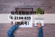河南汝阳城投债应收账款债权计划的简单介绍