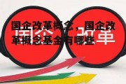 国企改革概念，国企改革概念基金有哪些