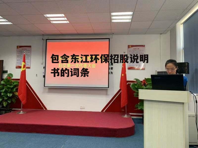 包含东江环保招股说明书的词条