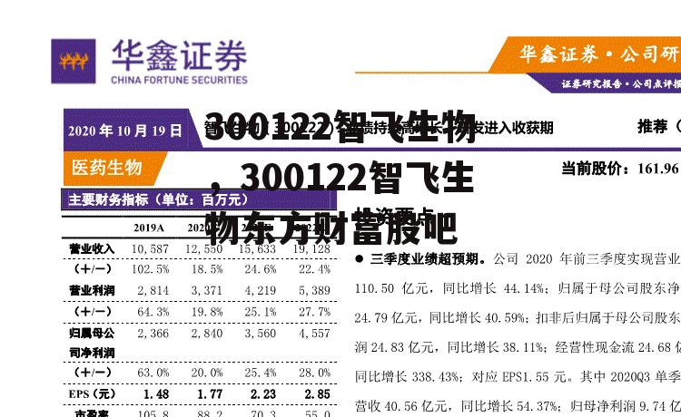 300122智飞生物，300122智飞生物东方财富股吧