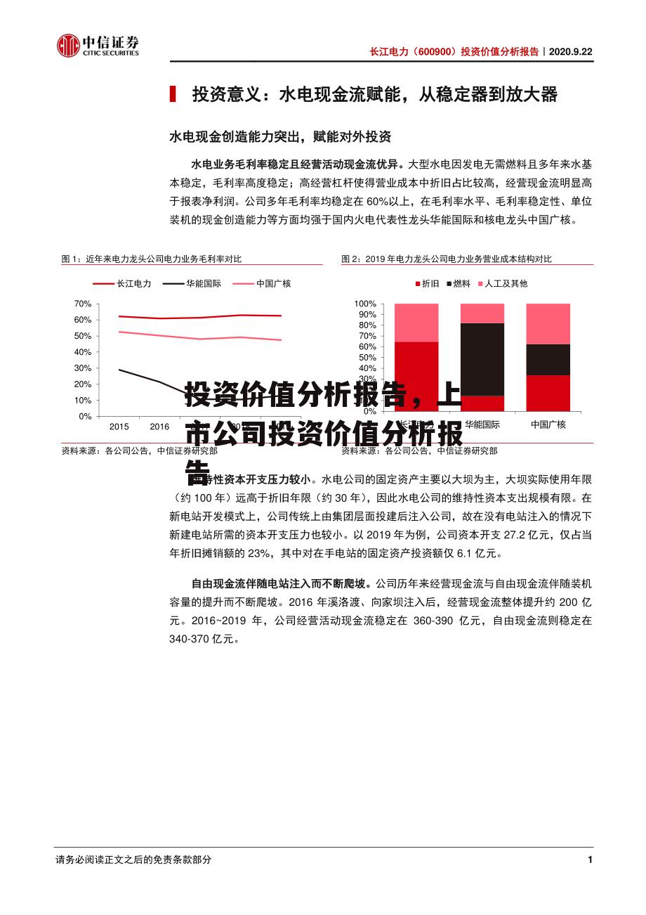 投资价值分析报告，上市公司投资价值分析报告